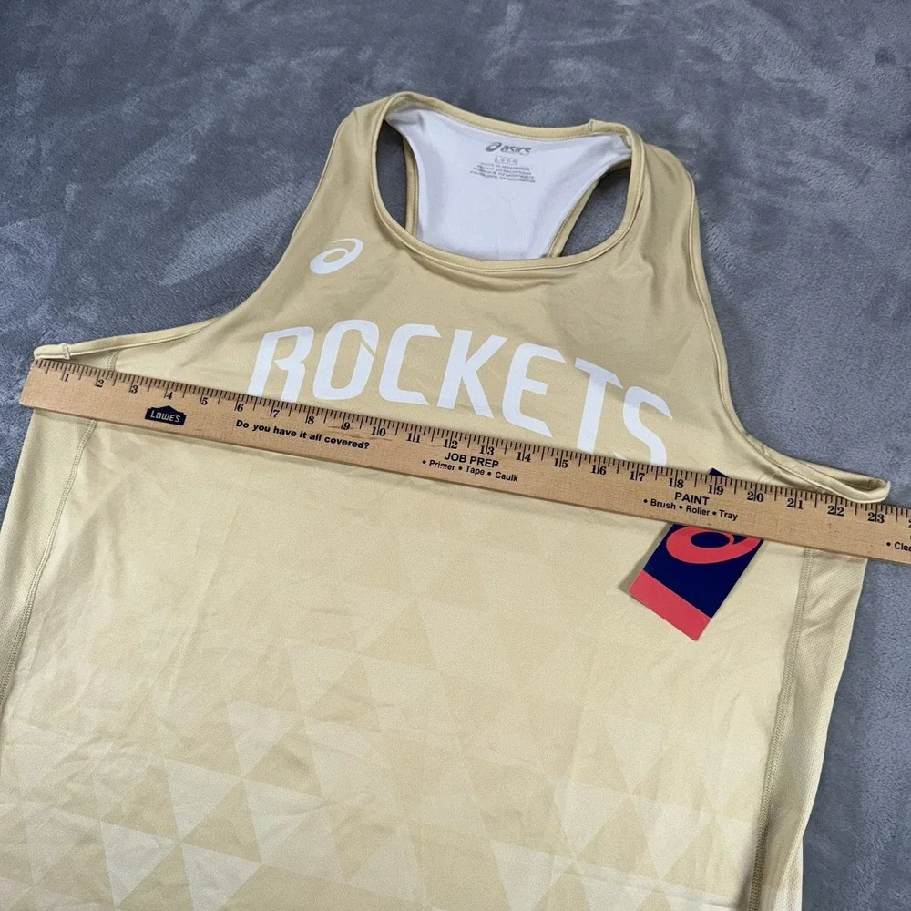 NWT ASICS Houston‎ Rockets Women's Large Gold Razorback Performance Tank Top - Picture 6 of 9